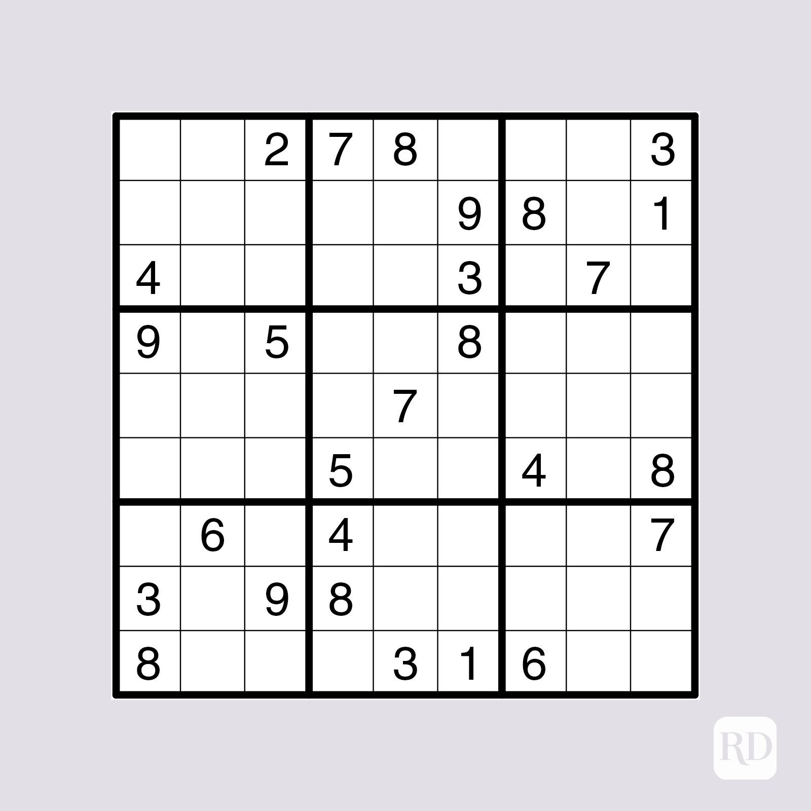 Hard sudoku puzzle