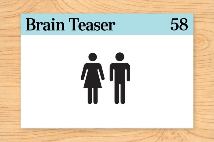 Brain teaser 58, icons of man and woman