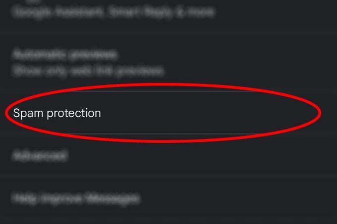 Spam Protection In Andriod Message Settings