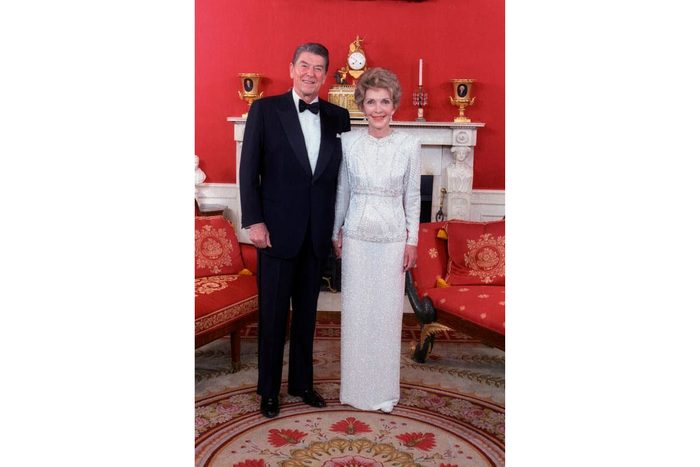Nancy Reagan in James Galanos (1985)
