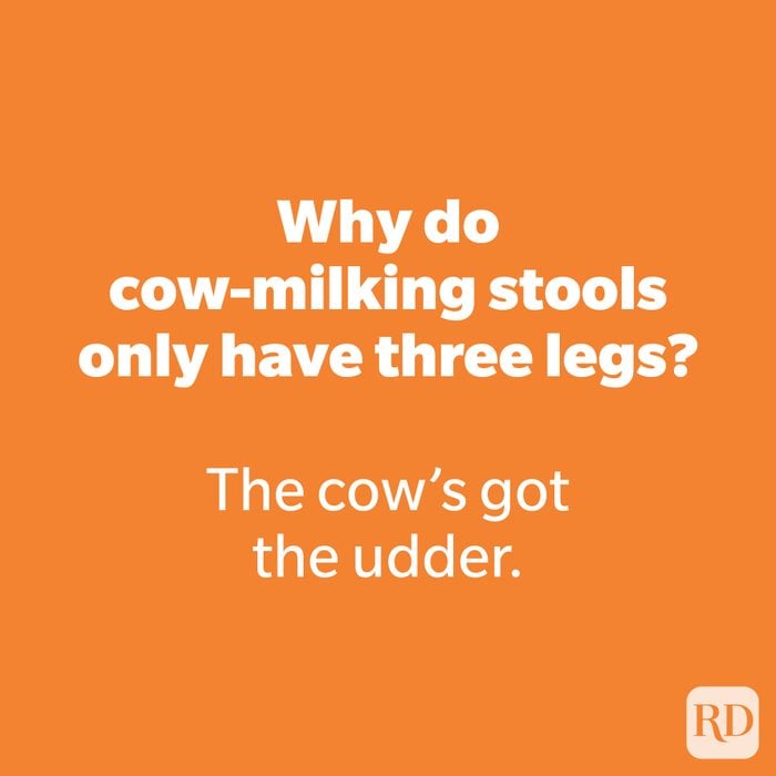 Why do cow-milking stools only have three legs?