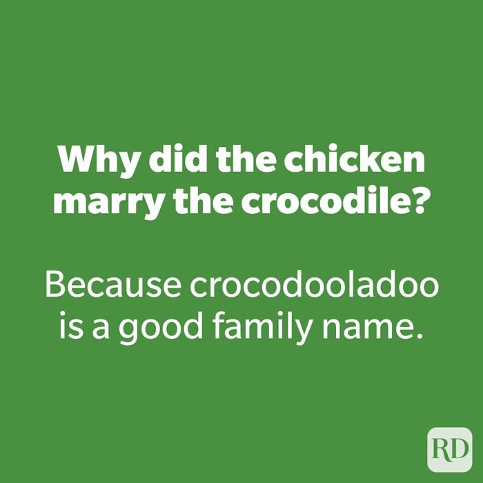 Why did the chicken marry the crocodile?