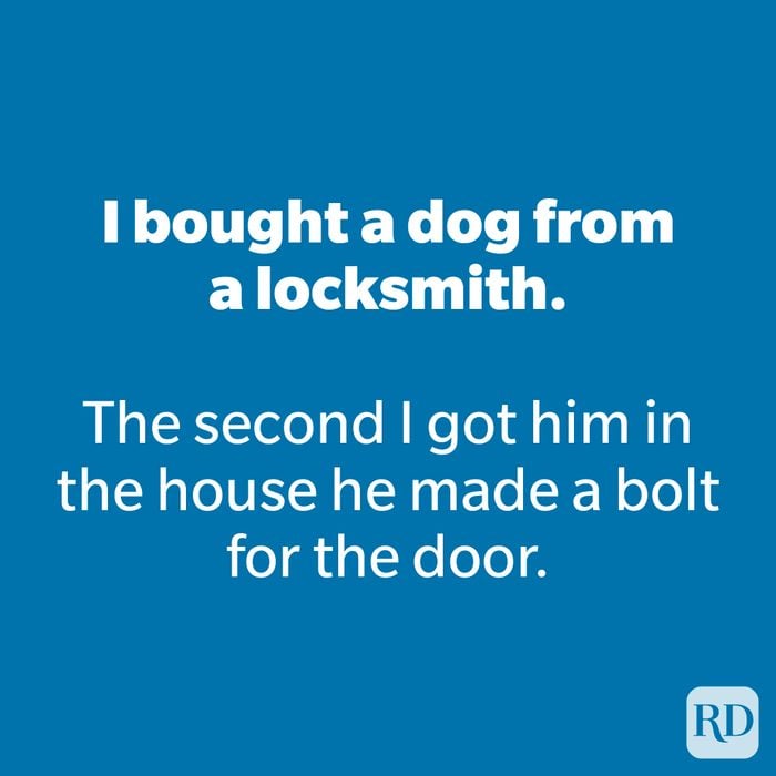 I bought a dog from a locksmith.