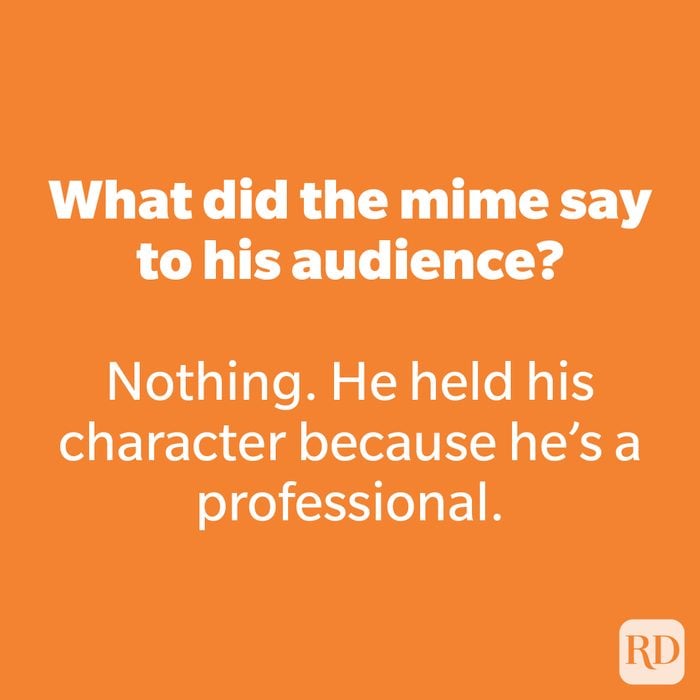 What did the mime say to his audience?