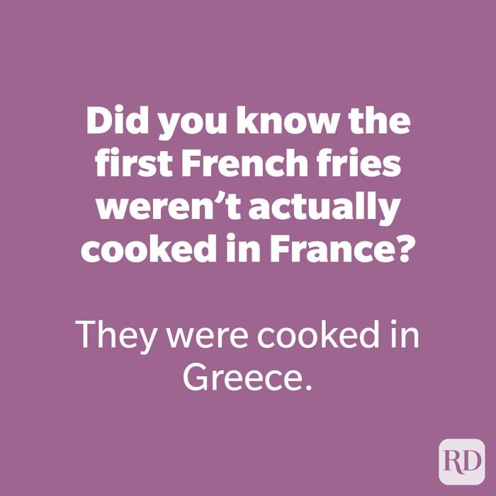 Did you know the first French fries weren't actually cooked in France?