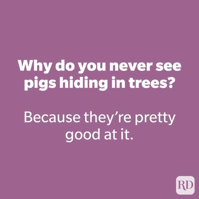 Why do you never see pigs hiding in trees? 