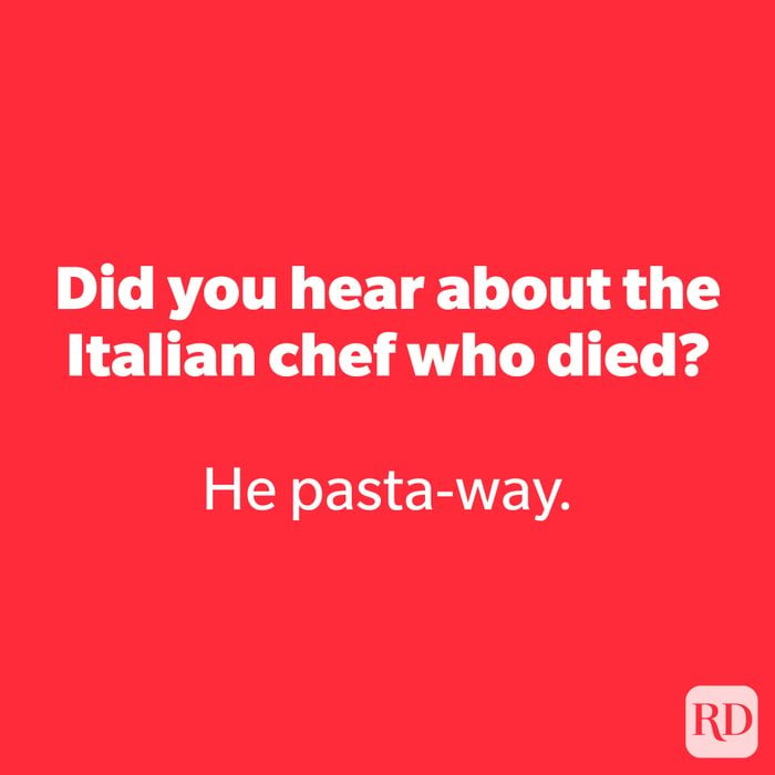 Did you hear about the Italian chef who died?