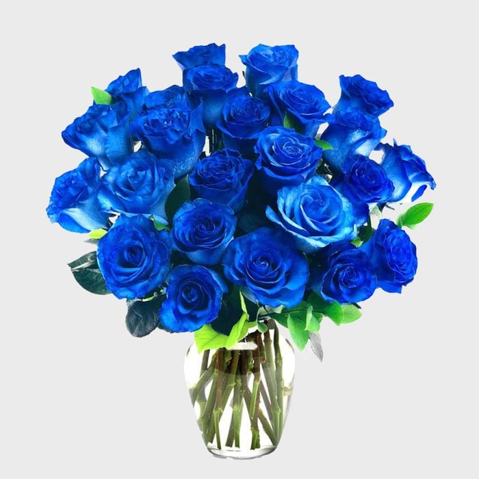 1 Blue Rose Bouquet Via Fromyouflowers Ecomm