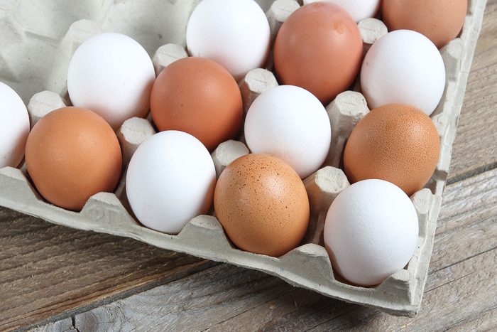 Brown and White Eggs in a Tray
