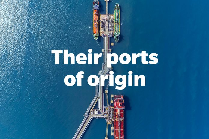 Their ports of origin.