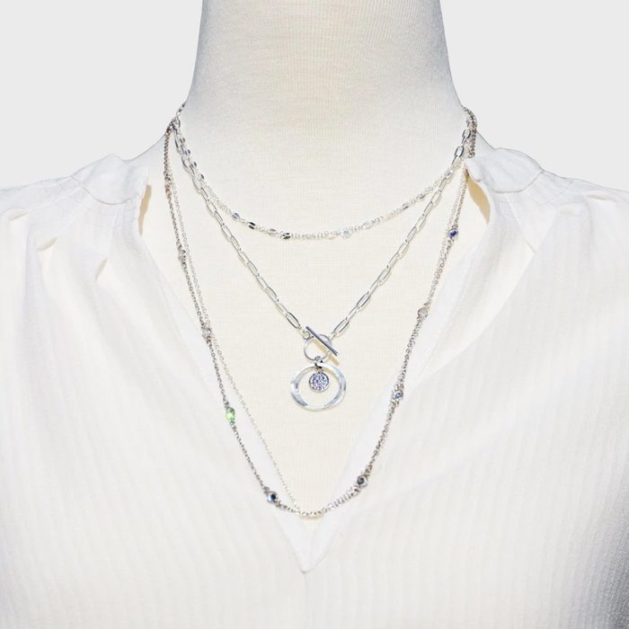 Delicora Sterling Silver Necklace Layering Set
