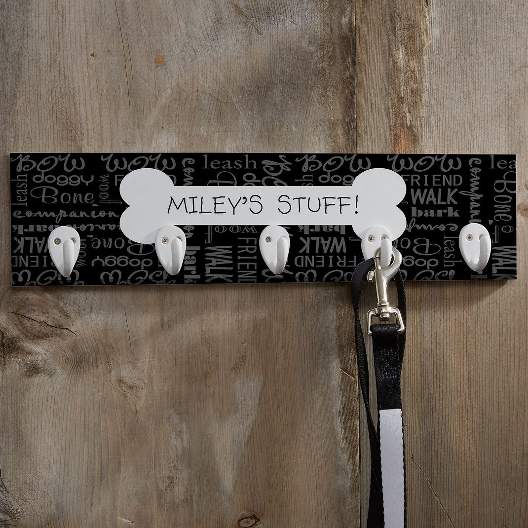 Dog Stuff Personalized Plaque With Hooks