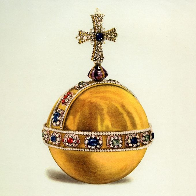 Vintage illustration of the King's Orb, part of the Crown Jewels of England