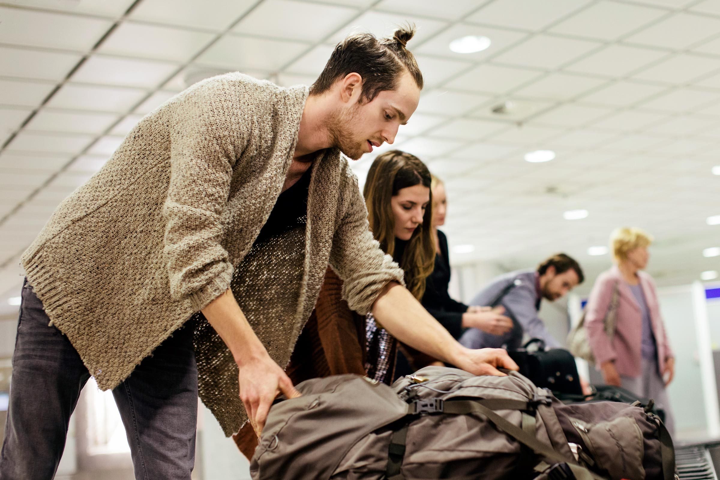 Traveller At Baggage Claim