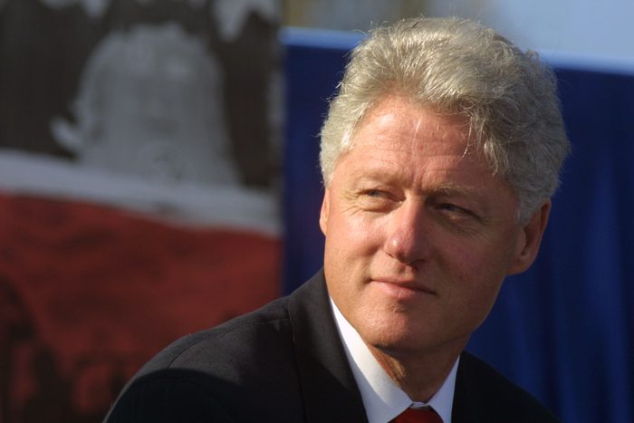 pensive portrait of Bill Clinton