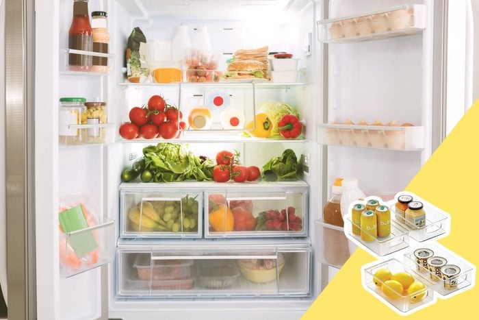 fridge with fridge organizers