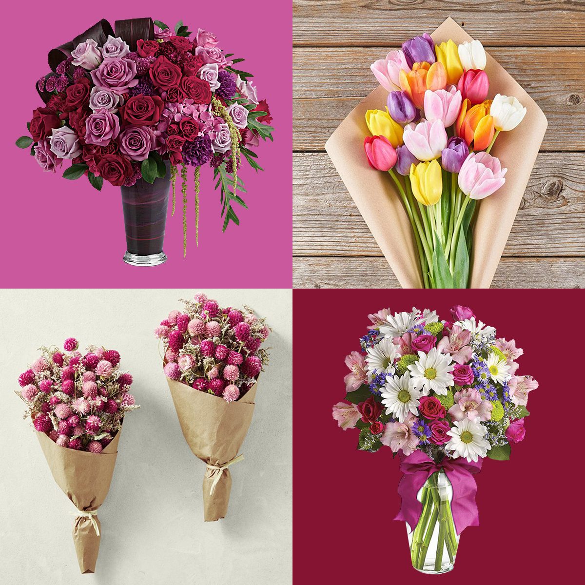 Romantic Valentine's Day Gift Bouquet Dried Flowers Mini Artificial Flower 