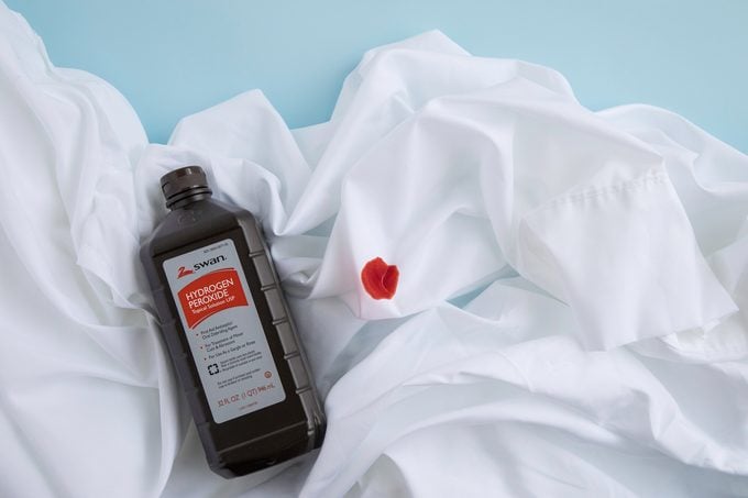 hydrogen peroxide gets blood out of sheets