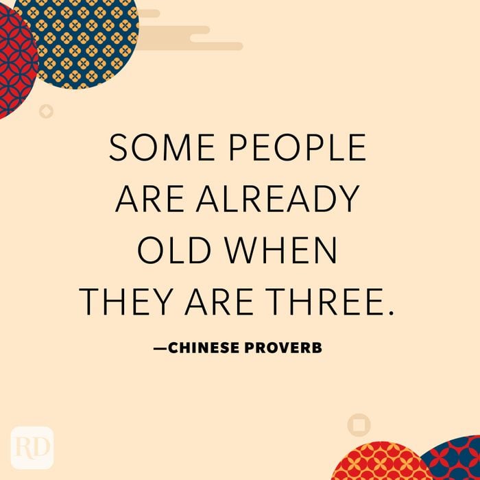 Some people are already old when they are three.
