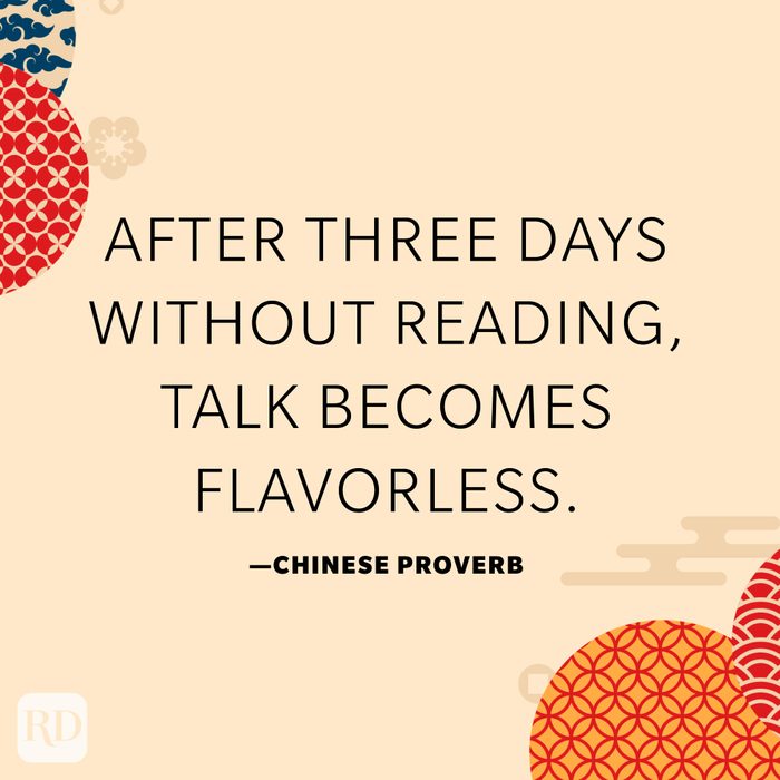 After three days without reading, talk becomes flavorless.