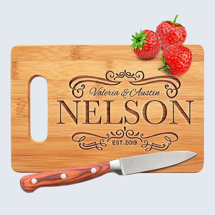 For the sentimental foodie: Amazing Items Personalized Cutting Board