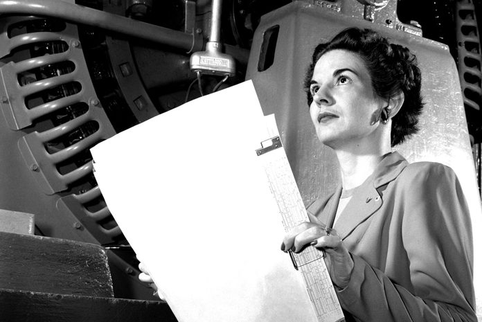 Kitty Joyner at Langley Research Center, Hampton, Virginia, 1952.