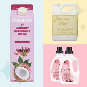 Grid of three different nice-smelling laundry detergents