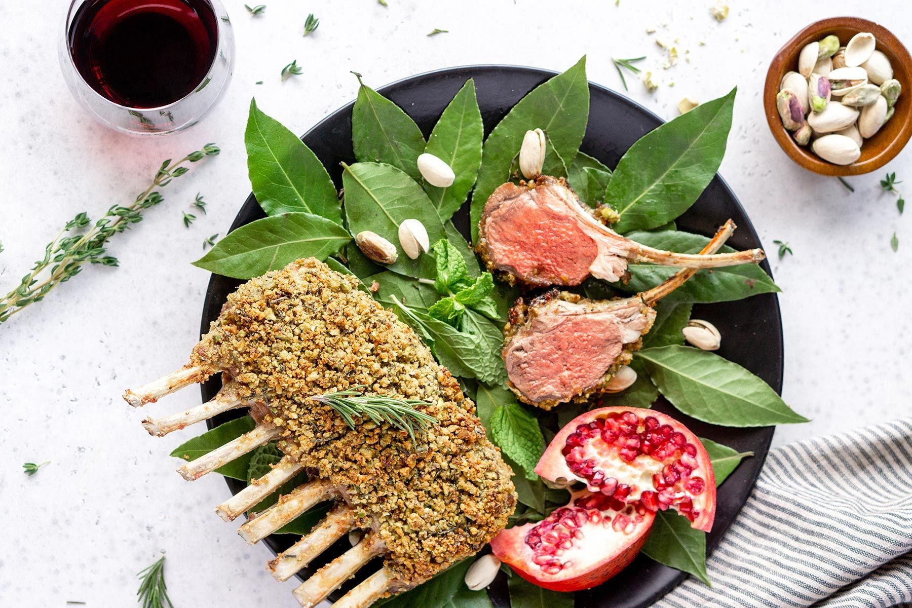 Pistachio-and-Parmesan-Crusted Rack of Lamb