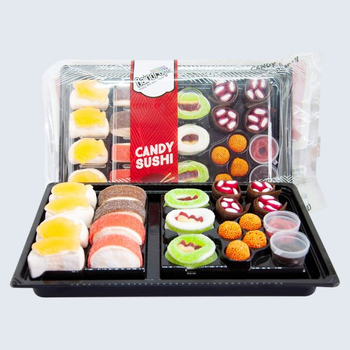 For the kid at heart: Raindrops Gummy Candy Sushi Bento Box