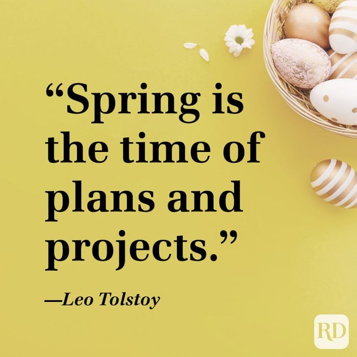 Spring Is The Time Of Plans And Projects Quote