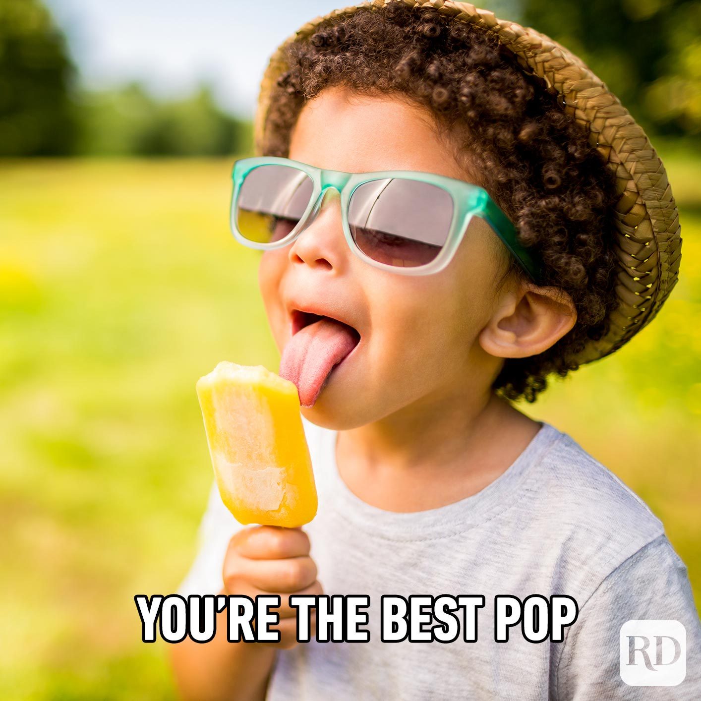 Child with popsicle. Meme text: You’re the best pop
