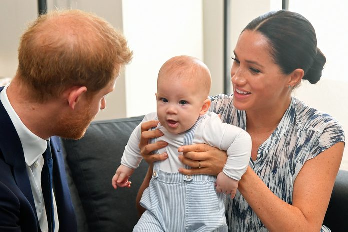 Meghan holds son Archie with Prince Harry