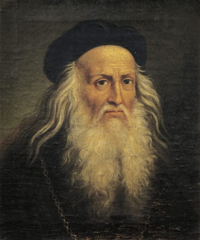 Portrait of Leonardo da Vinci, by Lattanzio Querena (1768-1853).