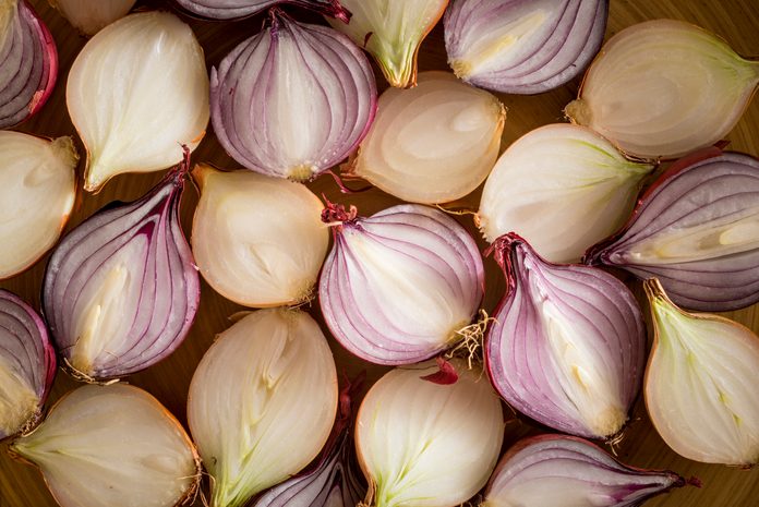 Red and brown onions
