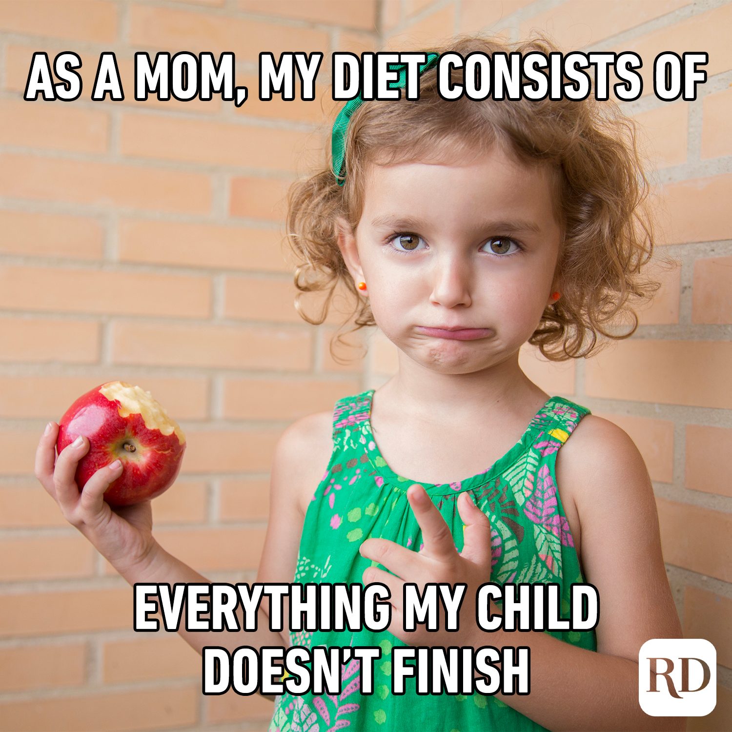 As a mom, my diet consists of everything my child doesn't finish.