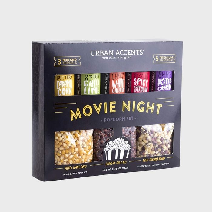 Urban Accents Movie Night Popcorn Kernels And Seasoning Variety Pack