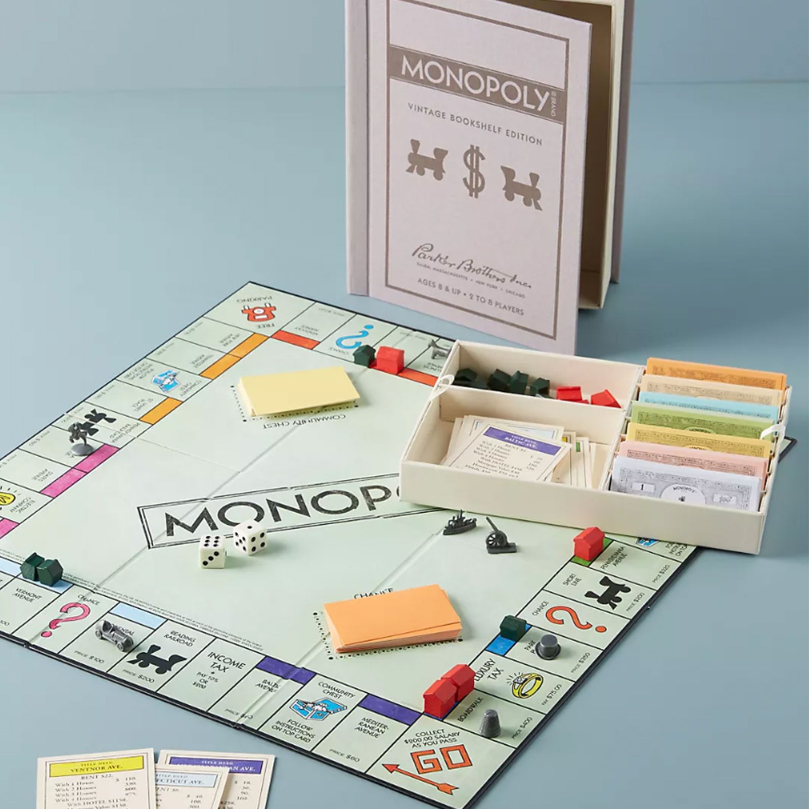 Monopoly Vintage Edition Bookshelf Board Game