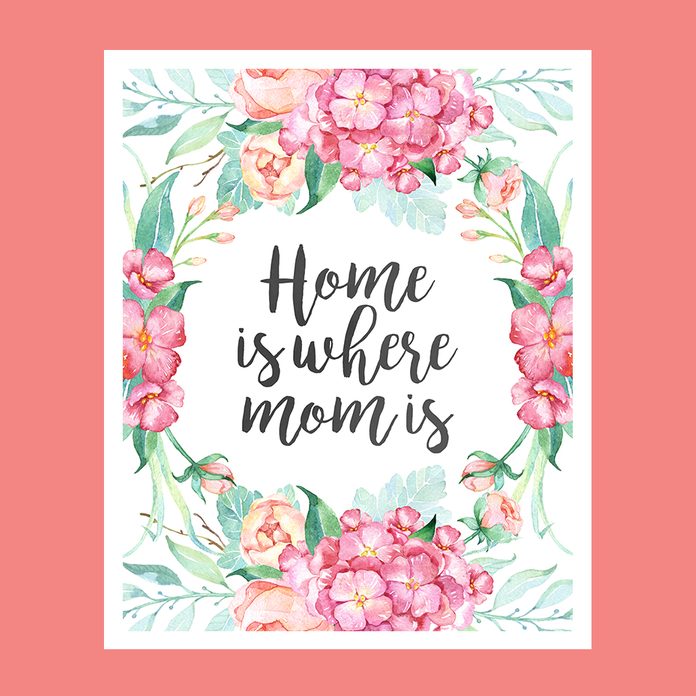 Home is where mom is card