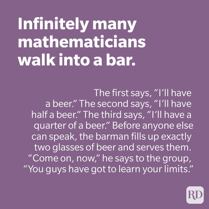 Infinitely Many Mathemeticians Walk Into A Bar Joke