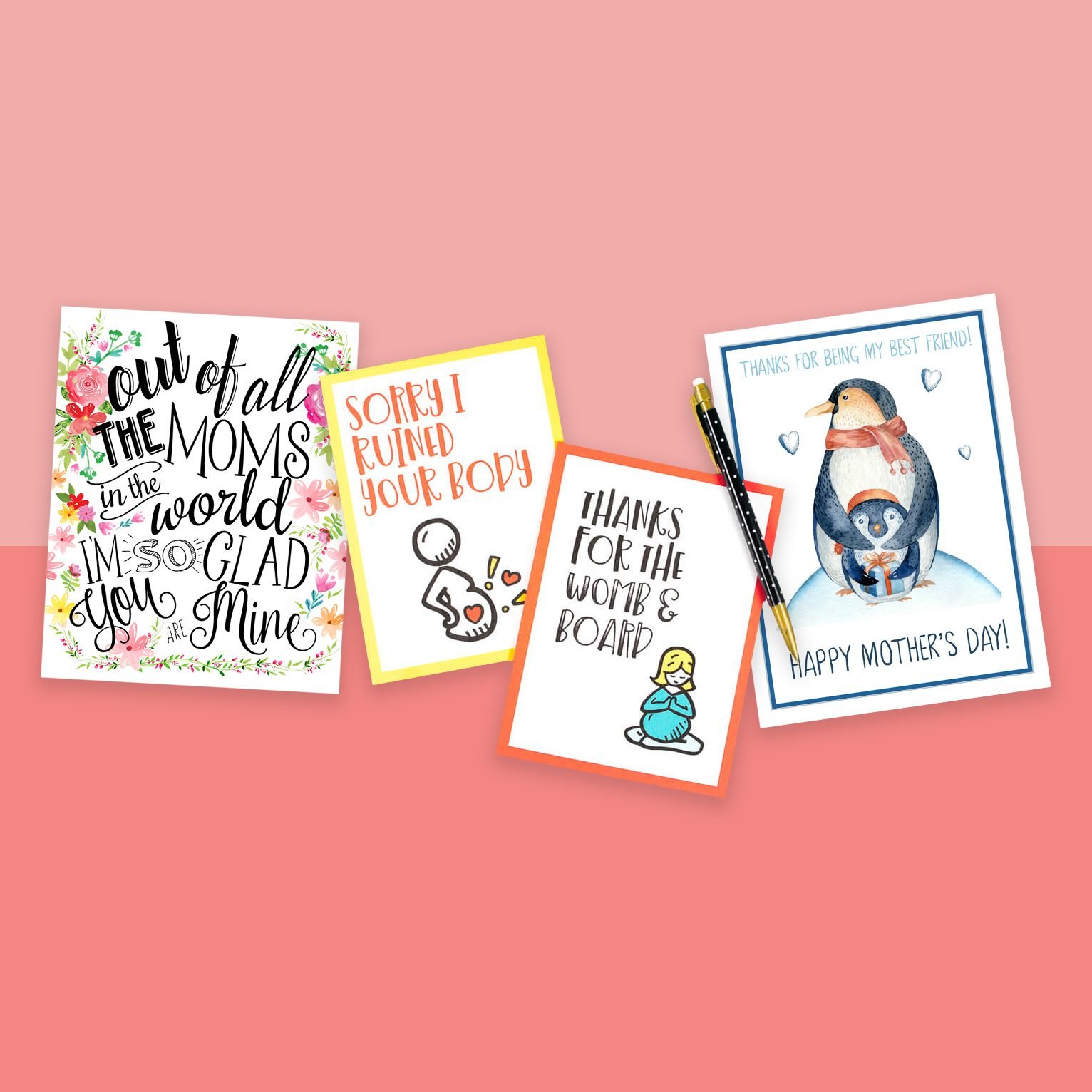 Mother's Day Mom Greeting Card Printable Instant Digital Download PDF JPG card for mom mommy mama Mom Life is the best life