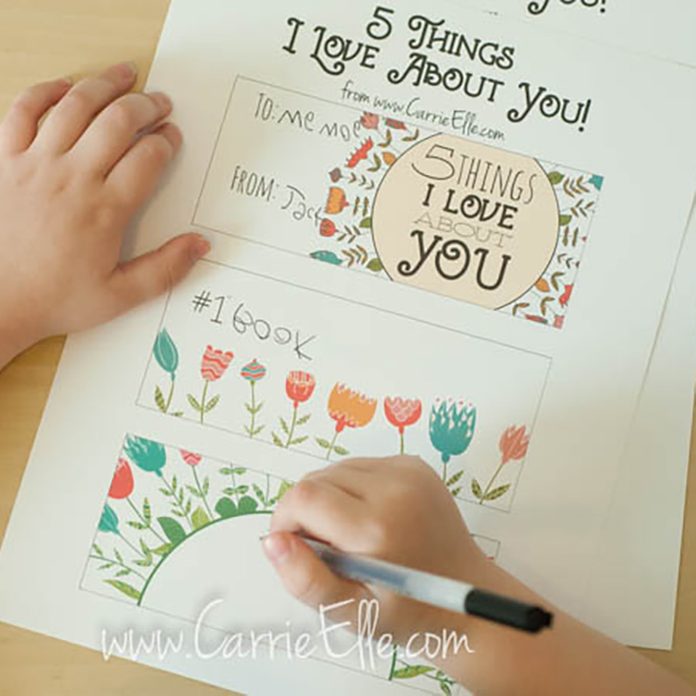 five things I love about mom card