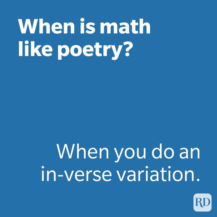 When Is Math Like Poetry Joke