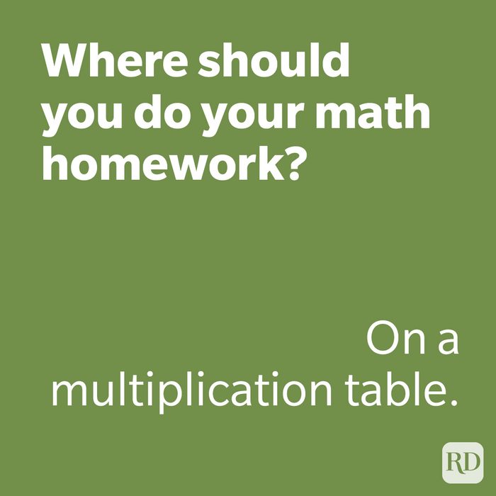 Where Should You Do Your Math Homework Joke