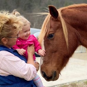 A special horse friend and Katrina Andrews