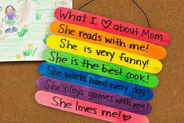 Craft Stick Mother’s Day Sign Courtesy Craft Project Ideas E1588867343640