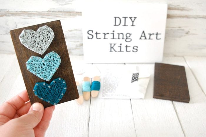 Diy Heart Trio String Art Kit
