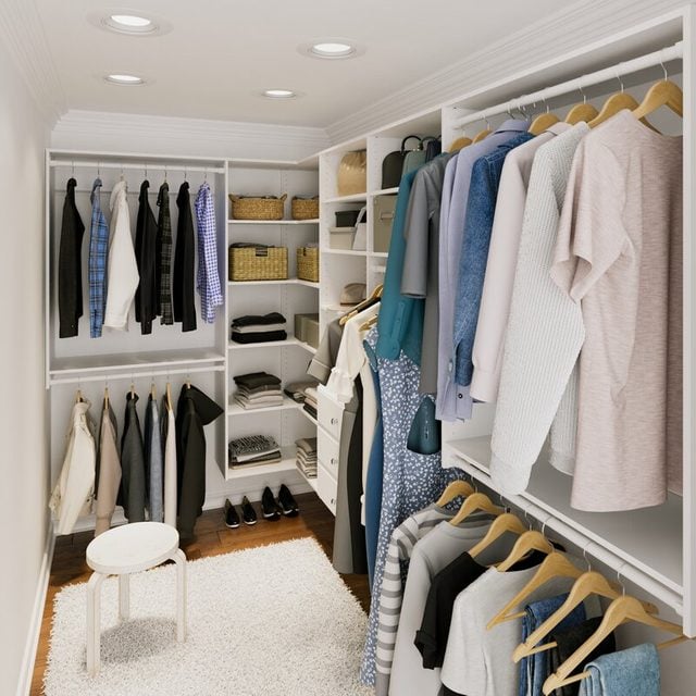 Dotted Line Grid Closet System Walk-In Sets