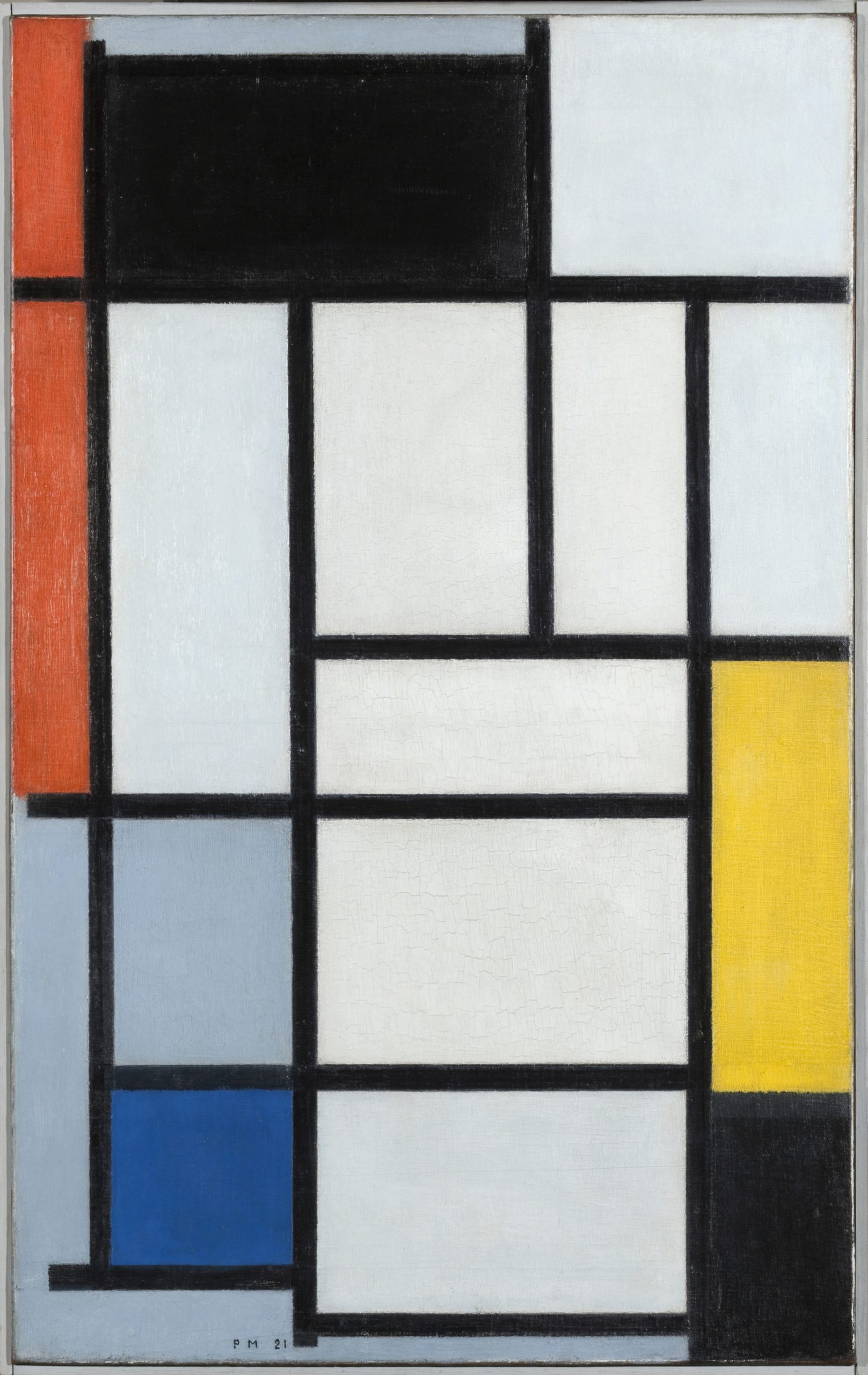 Composition With Red Black Yellow And Blue 1921