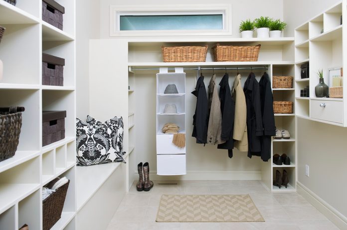 Organizing a Closet Using Bins With DIY Fabric Liners