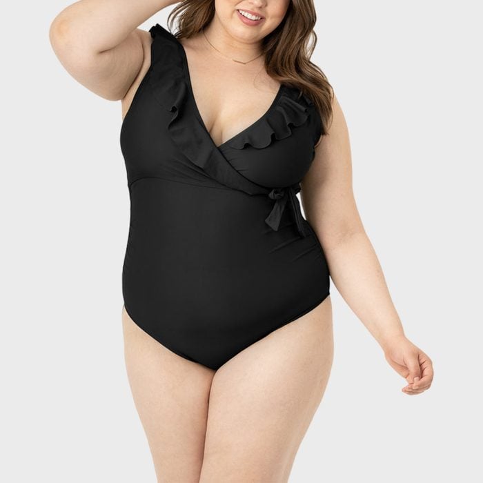 Kindred Bravely Nursing & Maternity One Piece Wrap Swimsuit